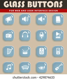 Music simply symbols for web and user interface