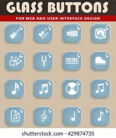 Music simply symbols for web and user interface