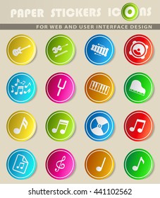 Music simply symbols for web and user interface