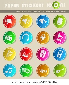 Music simply symbols for web and user interface