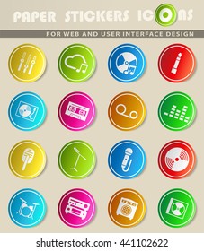 Music simply symbols for web and user interface