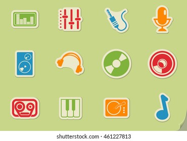 Music simply symbols for web and user interface