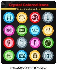 Music simply symbols for web and user interface