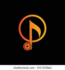 music sing symbol design for company 