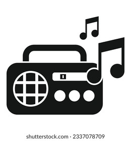 Music sleeping icon simple vector. Insomnia stress. Awake person