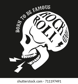 Music slogan and poster illustration.T-shirt apparels print tee graphic design
