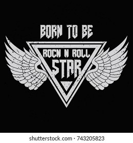 Music slogan and poster illustration.T-shirt apparels print tee graphic design.