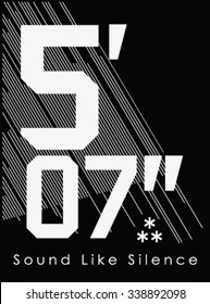 music slogan,second and minutes vector typography