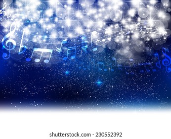 Music Snow Background