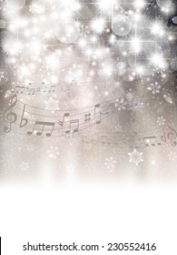 Music Snow Background