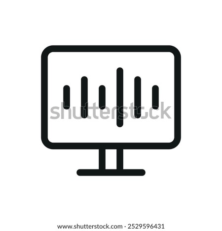 Music software isolated icon, music production and editing software vector symbol with editable stroke
