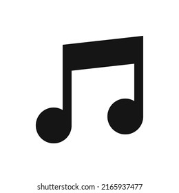 Music solid icon. Classic melody glyph vector symbol.
