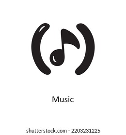 Music Solid Icon Design illustration. Media Control Symbol on White background EPS 10 File