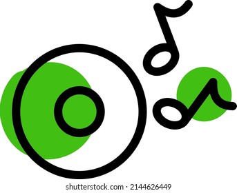 Music song, illustration, vector on a white background.