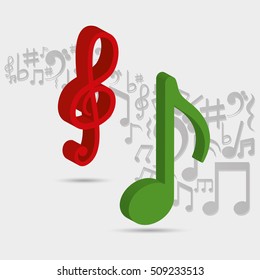 Music sound art icon vector illustration graphic design