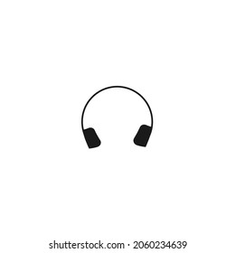 Music and sound concept. Modern outline high quality illustration for banners, flyers and web sites. Editable stroke in trendy flat style. Line icon of headphones 
