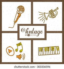 Music and Sound digital design, vector illustration eps 10