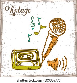 Music and Sound digital design, vector illustration eps 10