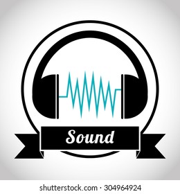 Music and Sound digital design, vector illustration 10 eps graphic