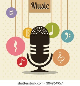 Music and Sound digital design, vector illustration 10 eps graphic