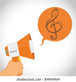 Music and Sound digital design, vector illustration 10 eps graphic