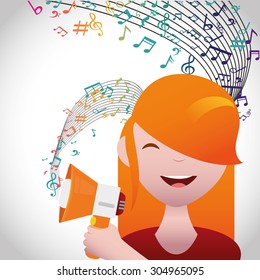 Music and Sound digital design, vector illustration 10 eps graphic