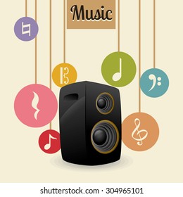 Music and Sound digital design, vector illustration 10 eps graphic