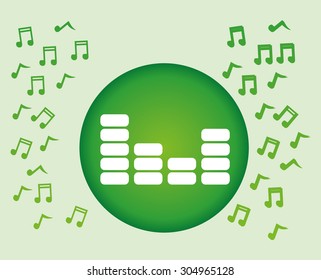 Music and Sound digital design, vector illustration 10 eps graphic