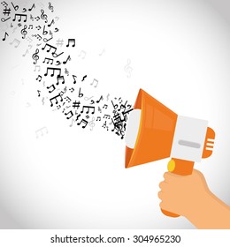 Music and Sound digital design, vector illustration 10 eps graphic