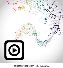 Music and Sound digital design, vector illustration 10 eps graphic