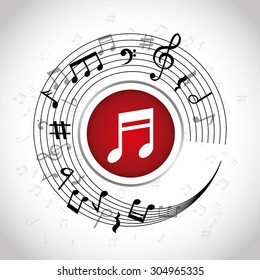 Music and Sound digital design, vector illustration 10 eps graphic