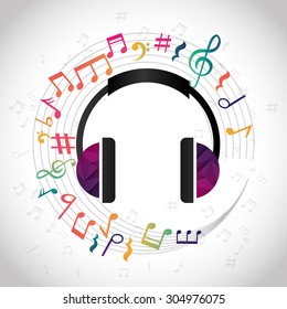 Music and Sound digital design, vector illustration 10 eps graphic