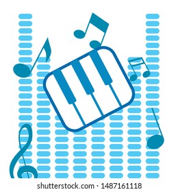 music sound flat design style