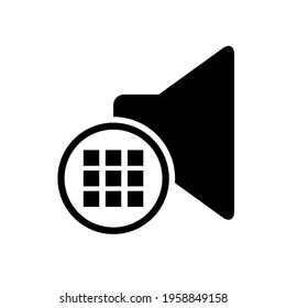 Music sound icon, audio volume symbol. Vector illustration graphic for app, web and media .