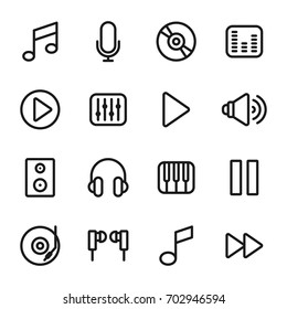 Music And Sound Icons Set Collection Kit