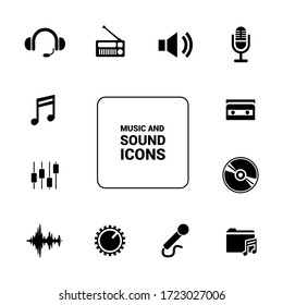 Music And Sound Icons. Solid Icons.