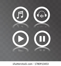 Music and sound icons. Solid icons.