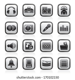 Music and sound Icons - Vector Icon Set