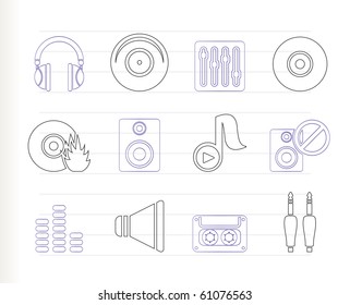 Music and sound icons -  Vector Icon Set