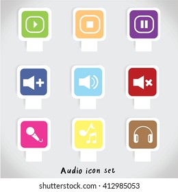 Music and sound icons. Vector illustration