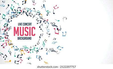 music sound notes melody background
