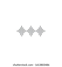 Music and sound record theme. An equalizer, simple vector logo element. For music shops and cafe, recording studios, for musicians and singers, radio. Business identity and branding.