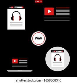 music and sound set stock vector illustration icon