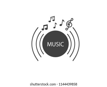 Music sound sign icon