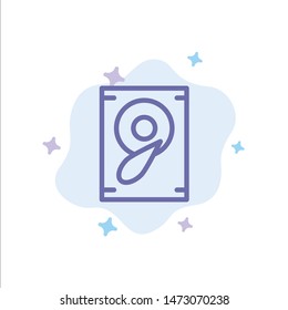 Music, Sound, Speaker Blue Icon on Abstract Cloud Background