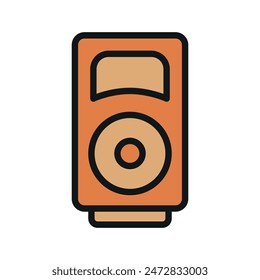 Sistema de sonido de música icono Plantillas de diseño de Vector simple y moderno