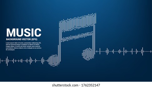 Music and sound technology concept .equalizer wave as music note