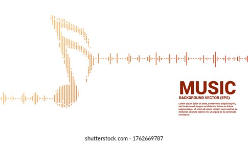 Concepto de tecnología musical .equalizer wave as music note