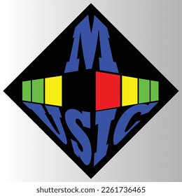 Music and sound volume bars icon, suitable for music party logo and banner and invitation, Music for T shirt print, Music icon vector, design for DJ party and club and festival, disco poster design