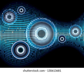Music sound wave abstract background vector